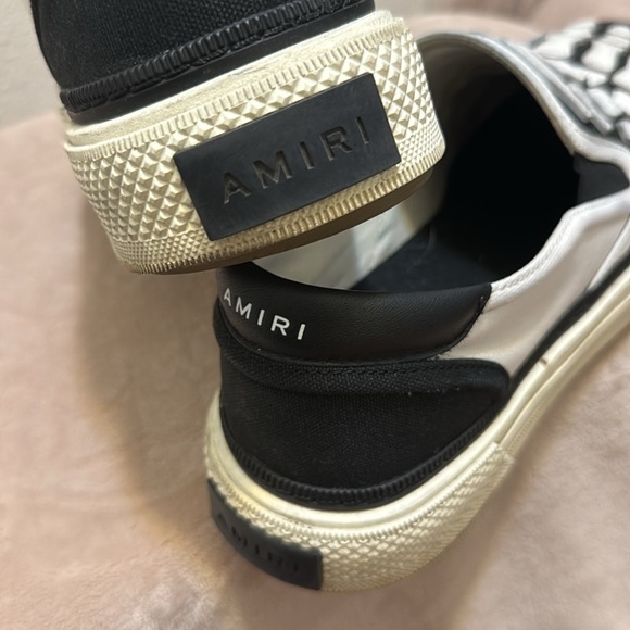 AMIRI Black and White Skeleton Sneakers - Picture 3 of 4